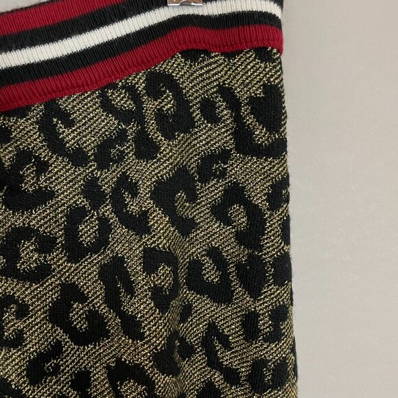 ASOS Track Pants Leopard Print Metallic Women‎ Size Medium Long Tall Knit Lounge - Picture 8 of 11